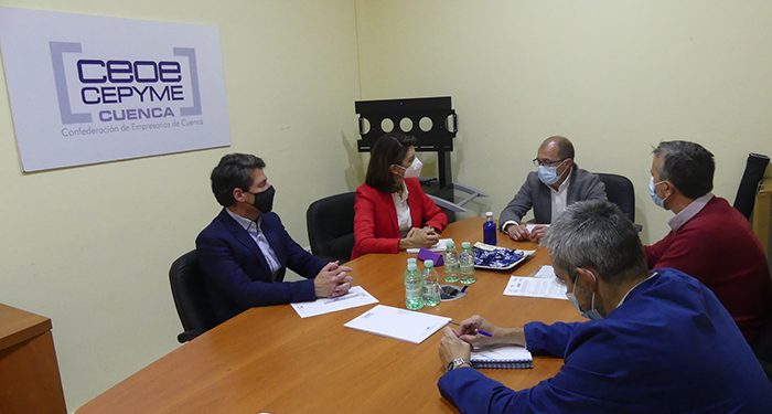 La patronal conquense y y la Diputación de Cuenca analizan los trabajos conjuntos de lucha contra la despoblación