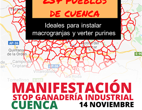 Pueblos Vivos Cuenca convoca una manifestación para denunciar la “venta” de los pueblos a los promotores de macrogranjas 1 Pueblos Vivos Cuenca convoca una manifestación para denunciar la “venta” de los pueblos a los promotores de macrogranjas