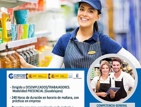 Abierto el plazo de inscripción para el curso de actividades auxiliares de comercio de CEOE-Cepyme Guadalajara