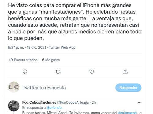 El comentario de un asesor del Ministerio de Transportes sobre la manifestación en defensa del tren en Cuenca desata una ola de críticas en twitter