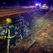 En este espectacular accidente en la A-31 en Atalaya del Cañavate ha acabado en el hospital el conductor...., del camión 3 En este espectacular accidente en la A-31 en Atalaya del Cañavate ha acabado en el hospital el conductor...., del camión