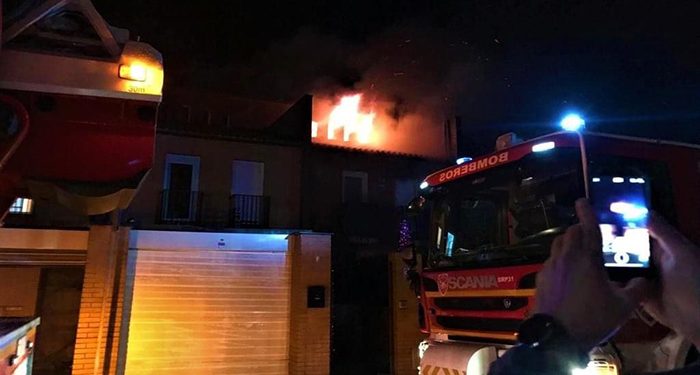 Foto del incendio en Yebes
