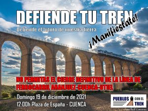 Huete no faltará a la manifestación contra el cierre definitivo de la línea de ferrocarril