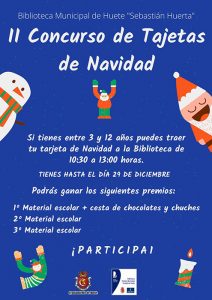 Huete organiza el II Concurso de Tarjetas Navideñas para niños