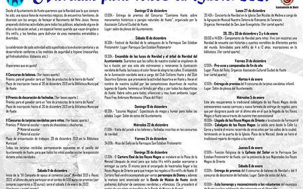 Navidad para todos en Huete programa de actividades 2021