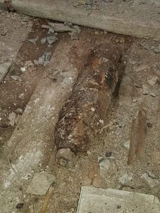 Desactivado un proyectil de la Guerra Civil en Sigüenza 