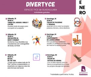 El Espacio TYCE ofrece este primer trimestre del año todo tipo de talleres y actividades para jóvenes durante los fines de semana