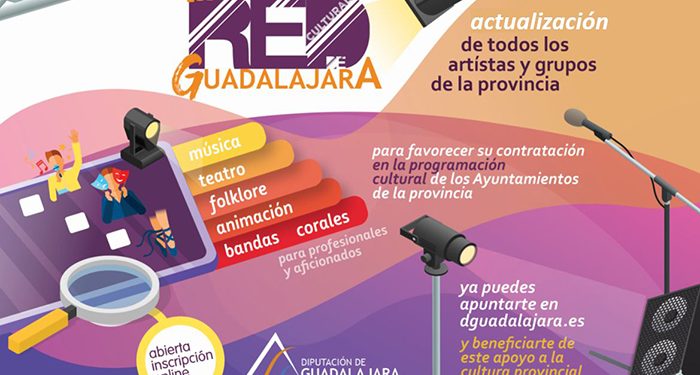 La Diputación abre un nuevo plazo para actualizar el catálogo de artistas “Red Cultural de Guadalajara”