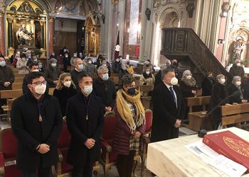 La Iglesia de la Virgen de la Luz acoge la tradicional misa en la festividad de San Antón