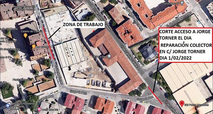 La reparación de colectores provocará afecciones al tráfico en Cuenca este martes y el miércoles