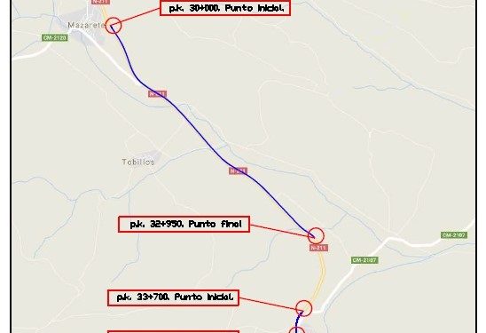Mitma formaliza el contrato de obras de rehabilitación del firme de la carretera N-211 entre Mazarete y Anquela del Ducado
