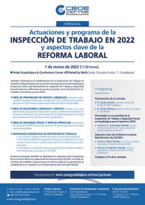 CEOE-Cepyme Guadalajara organiza una jornada sobre la programación de la inspección de trabajo para el año 2022