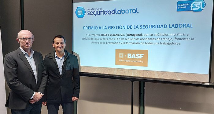 El centro de BASF en Tarragona recibe el ‘Premio a la Gestión de la Seguridad Laboral’