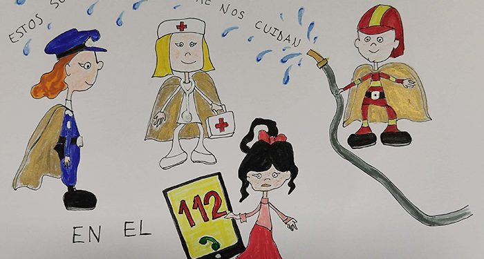 El colegio ‘Santa Ana’ de Cuenca gana la X edición del Concurso de Dibujo Escolar del Servicio de Atención de Emergencias 1-1-2