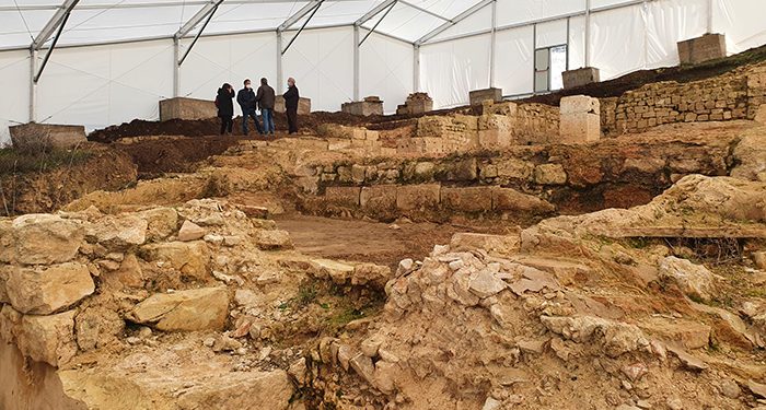 Las termas de Valeria ya se encuentran protegidas con una intervención respetuosa y reversible gracias a la Diputación
