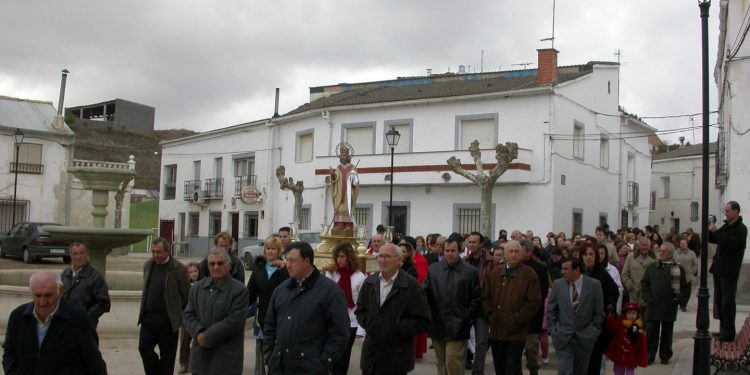 En La Peraleja,  San Blas, procesión y galopeo del año 2005