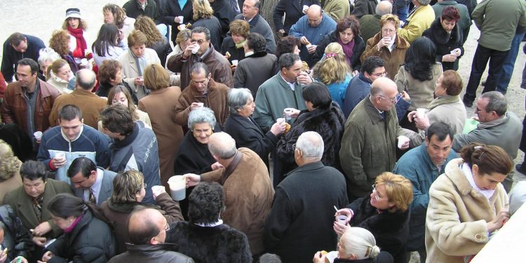 En La Peraleja,  San Blas, procesión y galopeo del año 2005