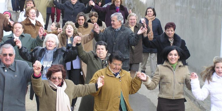 En La Peraleja,  San Blas, procesión y galopeo del año 2005