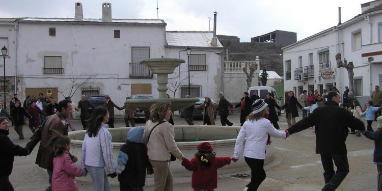 En La Peraleja,  San Blas, procesión y galopeo del año 2005