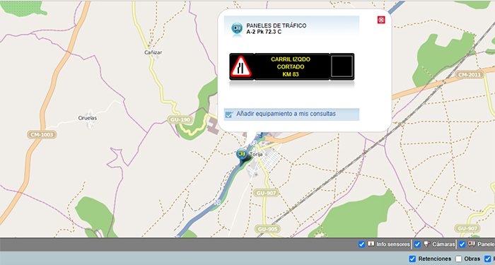 Un turismo arde en la A-2 tras un accidente y provoca el corte de los dos carriles de la autovía en sentido Zaragoza