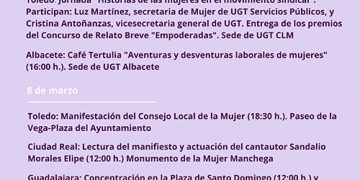 UGT conmemora el Día Internacional de la Mujer con varios actos repartidos por toda la región