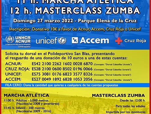 Cabanillas organiza una jornada de deporte popular para apoyar a los refugiados de la guerra en Ucrania