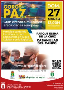 Cabanillas se suma al movimiento «Coros por la Paz» con una actuación al mediodía del 27 de marzo