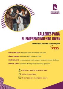 El Ayuntamiento de Guadalajara organiza un ciclo de talleres dirigidos a la formación de jóvenes en materia de emprendimiento