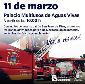 El Cuerpo de Bomberos de Guadalajara celebra este viernes su patrón con actividades para público infantil y exposición de material