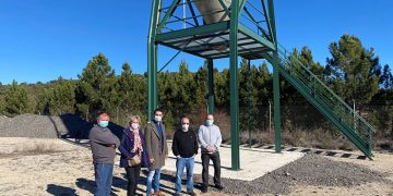 El Gobierno regional instala en Landete un nuevo depósito para el reabastecimiento de sal a los camiones quitanieves