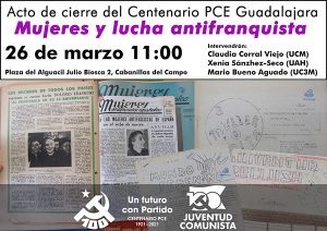 El Partido Comunista de Guadalajara culmina los actos de su centenario en la provincia analizando el papel de las mujeres en el antifranquismo