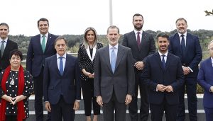 El Rey recibe en audiencia a los miembros de la asamblea del grupo de Ciudades Patrimonio de la Humanidad de España