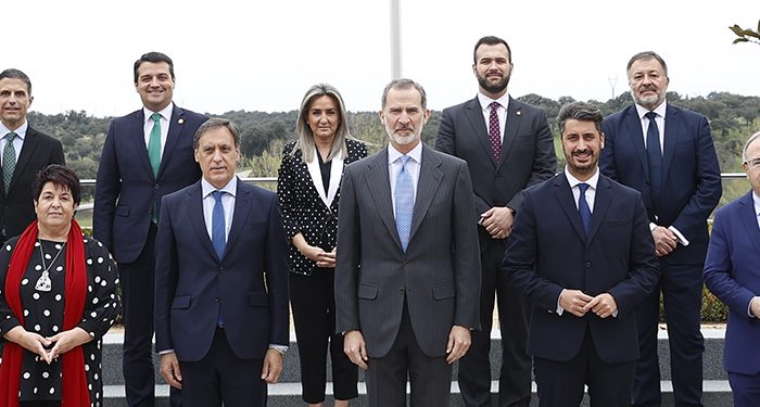 El Rey recibe en audiencia a los miembros de la asamblea del grupo de Ciudades Patrimonio de la Humanidad de España