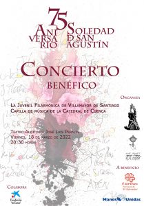 Este viernes se celebra el Concierto Benéfico por el 75º Aniversario de la hechura de la talla de la Soledad de San Agustín