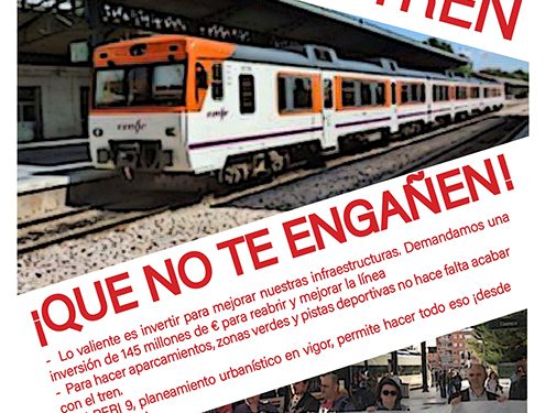 IU Cuenca y el PCE señalan que hace 25 años que el PERI 9 permite crear aparcamientos e instalaciones deportivas en los terrenos de ADIF, sin quitar el tren