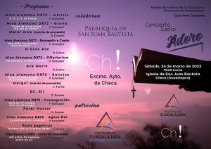 La Banda de Música de la Diputación de Guadalajara y el coro Novi Cantores ofrecerán un concierto de música sacra en Checa