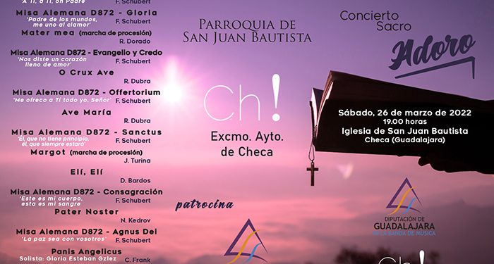 La Banda de Música de la Diputación de Guadalajara y el coro Novi Cantores ofrecerán un concierto de música sacra en Checa 1 La Banda de Música de la Diputación de Guadalajara y el coro Novi Cantores ofrecerán un concierto de música sacra en Checa
