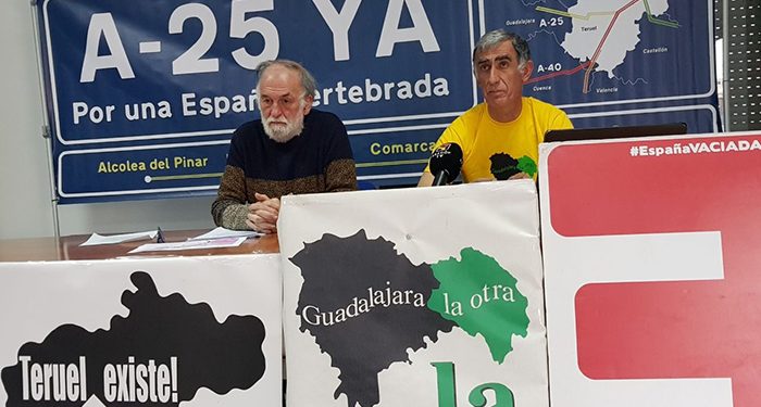 Teruel Existe y la Otra Guadalajara se unen de nuevo para reivindicar la autovía A-25 1 Teruel Existe y la Otra Guadalajara se unen de nuevo para reivindicar la autovía A-25