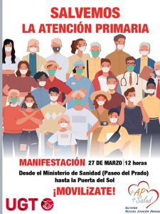 UGT Castilla-La Mancha se suma a la manifestación “Salvemos la Atención Primaria”