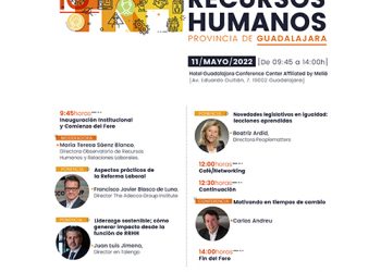 El 16º Foro de Recursos Humanos de Guadalajara tendrá lugar el 11 de mayo recuperando su presencialidad 10 El 16º Foro de Recursos Humanos de Guadalajara tendrá lugar el 11 de mayo recuperando su presencialidad
