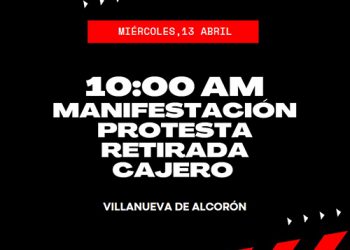Los vecinos y asociaciones del Alto Tajo convocan una manifestación contra el cierre del último cajero en Villanueva de Alcorón