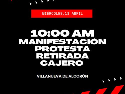 Los vecinos y asociaciones del Alto Tajo convocan una manifestación contra el cierre del último cajero en Villanueva de Alcorón