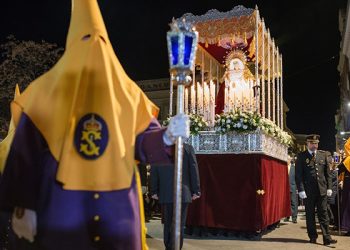 María Santísima de la Misericordia estrenará este Lunes Santo un manto de procesión elaborado con motivo del LXXV Aniversario de la Cofradía