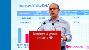 Bellido califica el descenso de las cifras del paro en Guadalajara como un “éxito de toda la sociedad del que solo no se alegra el PP”