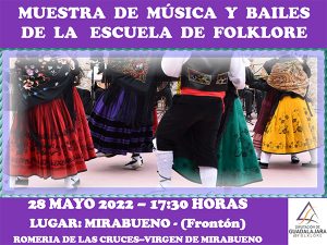 Muestra de música y bailes de la Escuela de Folklore de la Diputación de Guadalajara el sábado 28 en Mirabueno