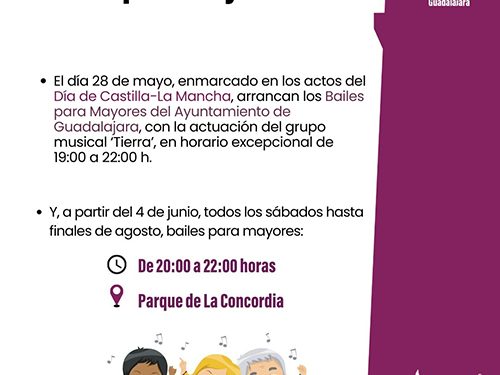 Este sábado, 28 de mayo, comienza la programación de bailes para mayores en el parque de La Concordia 1 Este sábado, 28 de mayo, comienza la programación de bailes para mayores en el parque de La Concordia
