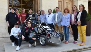 La Diputación de Cuenca acoge la presentación del vehículo eléctrico que el IES Pedro Mercedes presentará al Campeonato Nacional Euskelec 2022