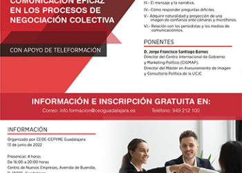 Vuelven las jornadas de expertos en negociación colectiva organizadas por CEOE-Cepyme Guadalajara 3 Vuelven las jornadas de expertos en negociación colectiva organizadas por CEOE-Cepyme Guadalajara