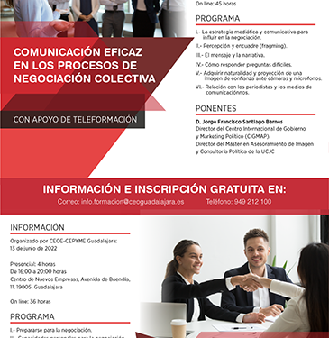 Vuelven las jornadas de expertos en negociación colectiva organizadas por CEOE-Cepyme Guadalajara