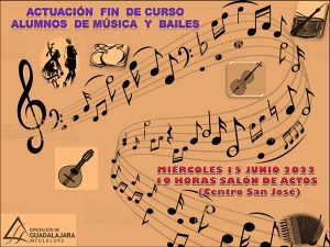 Actuación “fin de curso” de música y bailes de la Escuela de Folklore de la Diputación de Guadalajara
